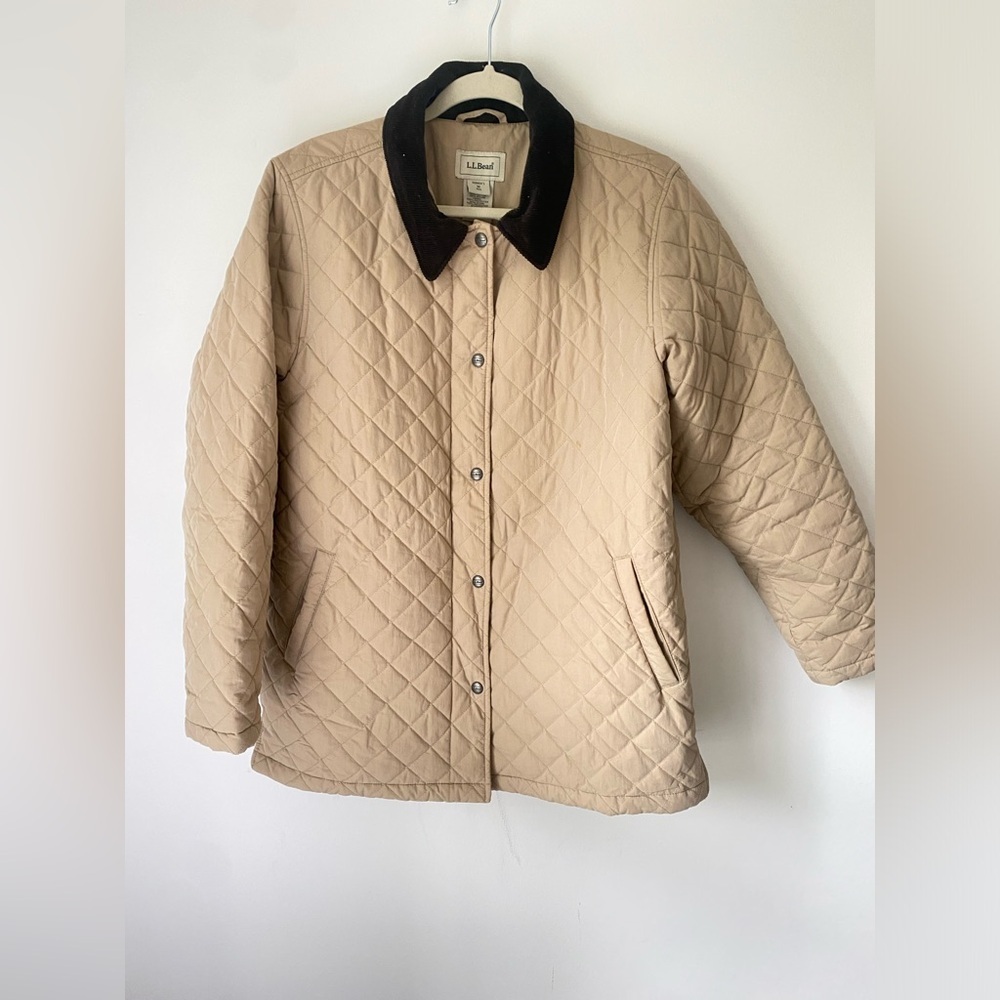 Vintage L.L. Bean Barn Jacket Women’s Medium Quilted Corduroy Collar